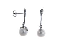 Orecchini Guerretta Gioielli Donna Orecchini Perla in Oro bianco Perla OBPB198 - OBPB198